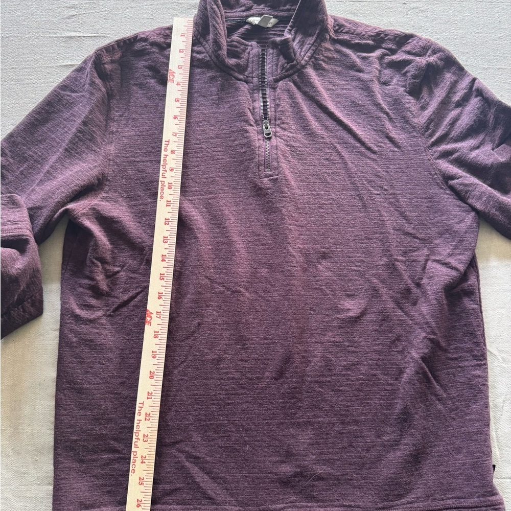 Calvin Klein Plum Quarter-Zip Top - Picture 4 of 7